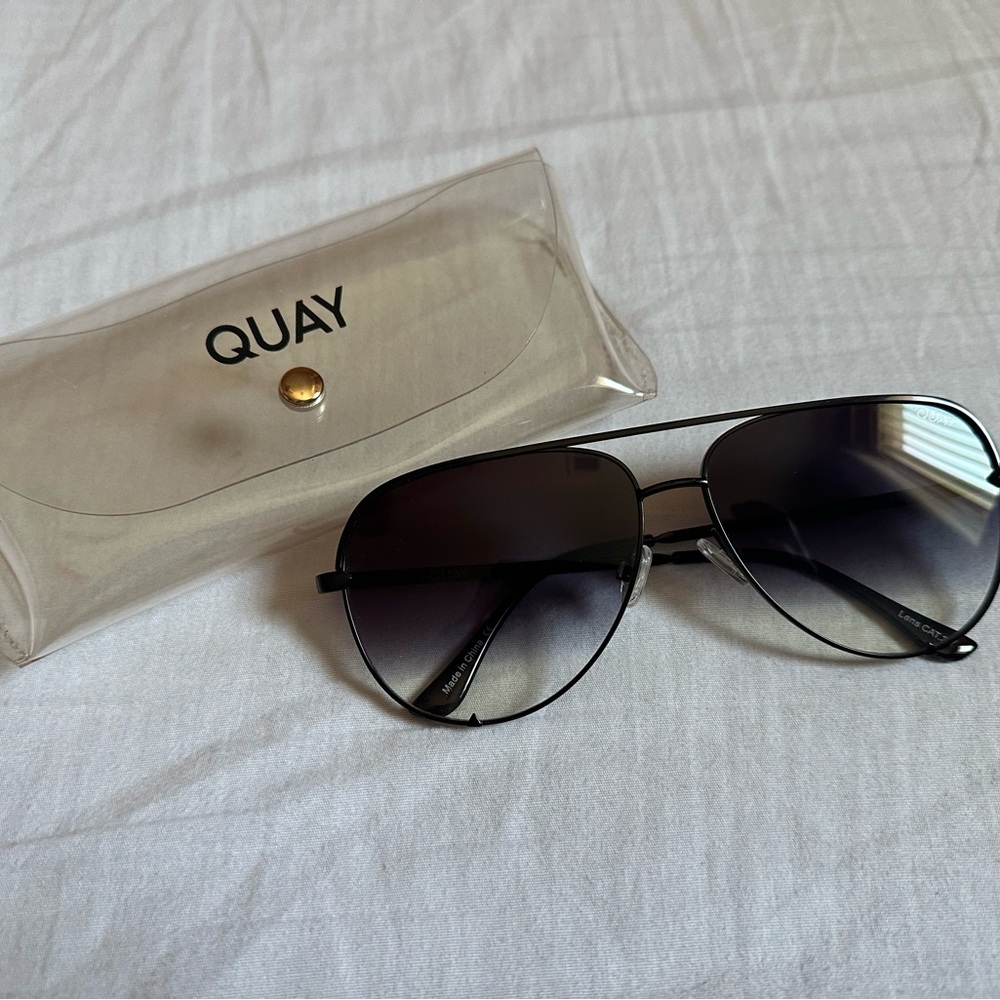 Quay Australia High Key Sunglasses Blk/Fade